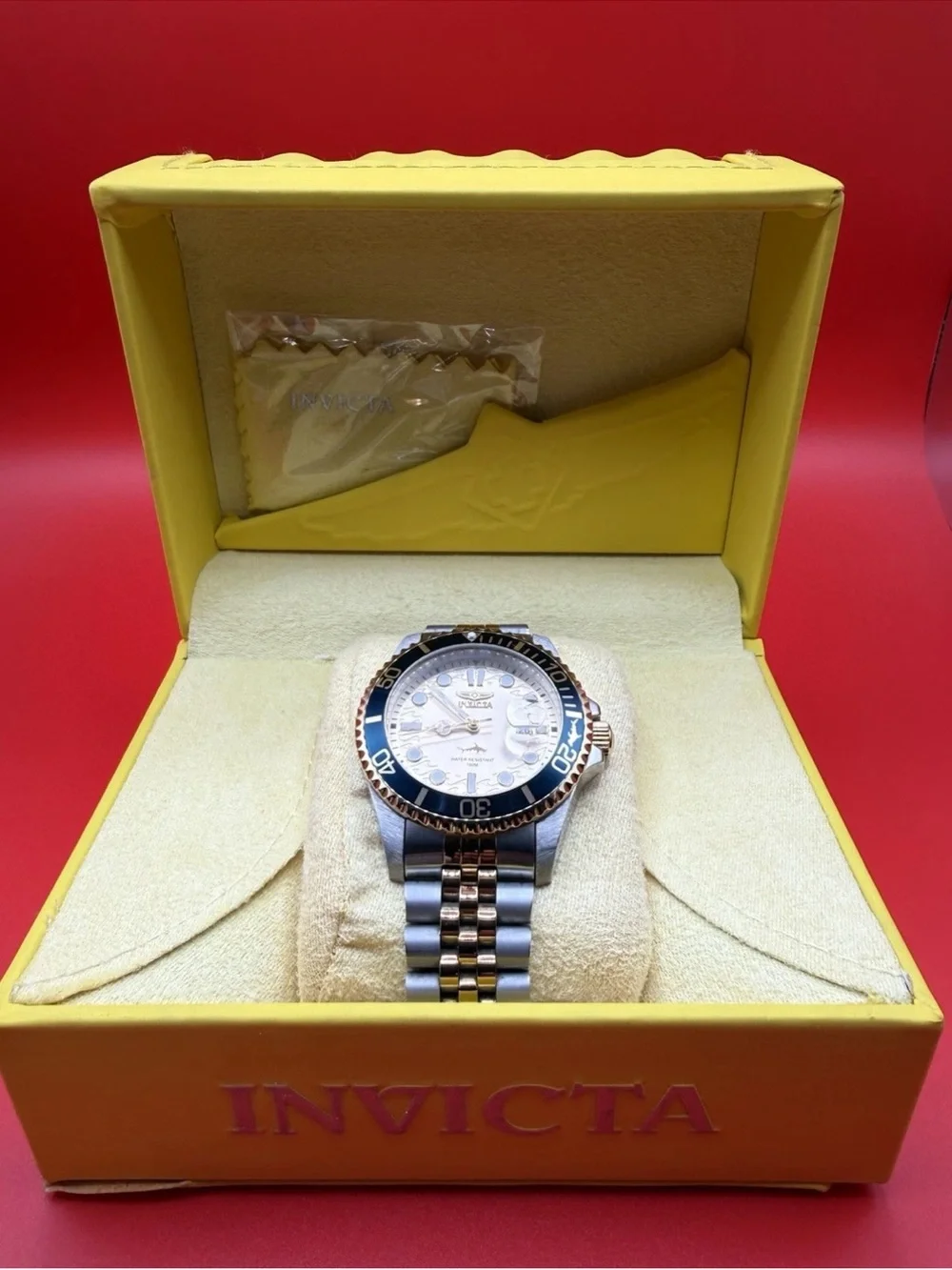 Invicta Pro Diver Men’s Watch 43mm Champagne Dial Two-Tone Quartz 30617